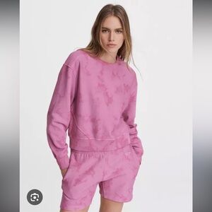 EUC Rag and Bone Fuschia Tie Dye Terry Sweatshirt